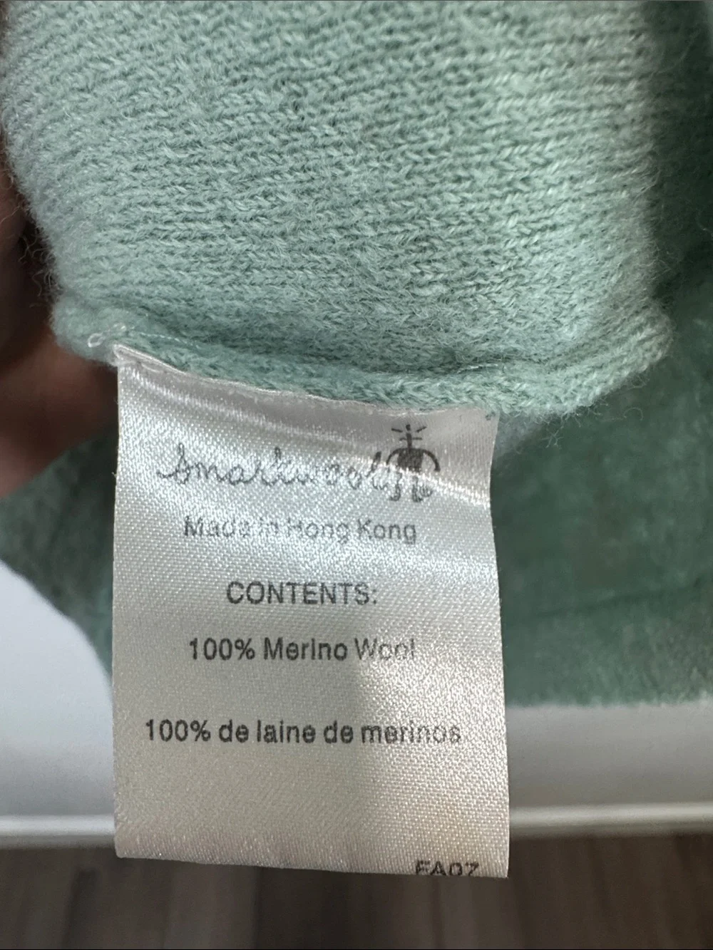 Smartwool Women's Light Teal V-Neck Sweater with Striped Sleeve‎ Detail